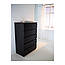 Комод, 6 ящиків, венге, 80х123 см, 101.033.47, ІКЕА, IKEA, MALM, фото 3