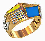 Кільце чоловіче срібне Україна, фото 2