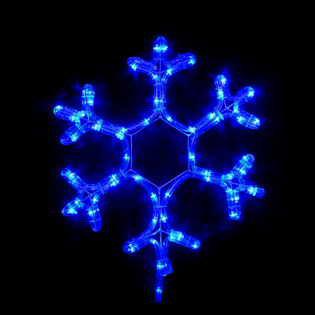 Гірлянда зовнішня DELUX MOTIF Snowflake 40см 12 flash синій IP44 EN