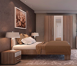 Комплект в спальню з ЛДСП Martina дуб сонома/білий Blonski 3