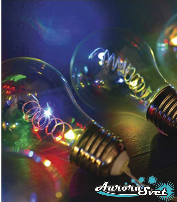 LED-гірлянда ЛАМПОЧКИ "ГАЛАКТИКА", 2,70 м на 50 світлодіодів RGB. Світлодіодна гірлянда. Виробництво Франція.