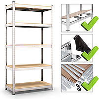 240х120х50 250 кг на полицю 5 полиць ДСП/МДФ СТ-27 Стандарт поличний на зачепах торговий оцинкований на склад, фото 4