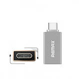 Адаптер Type C-USB 3.0 Remax RA-Otg1 Otg золотий, фото 3