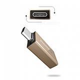 Адаптер Type C-USB 3.0 Remax RA-Otg1 Otg золотий, фото 2