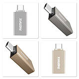 Адаптер Type C-USB 3.0 Remax RA-Otg1 Otg золотий, фото 7