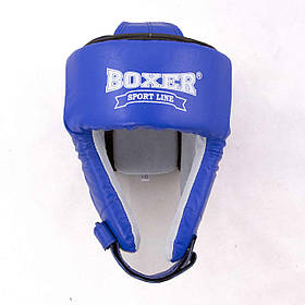 Професійний шолом шкіряний Боксерський з печаткою ФБУ Boxer L (bx-0045)