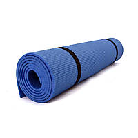 Килимок для фітнесу, йоги та спорту (каремат, мат спортивний) FitUp Lite 8мм (F-00011) Синій