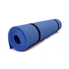 Килимок для фітнесу, йоги та спорту (каремат, мат спортивний) FitUp Lite 8мм (F-00011) Синій