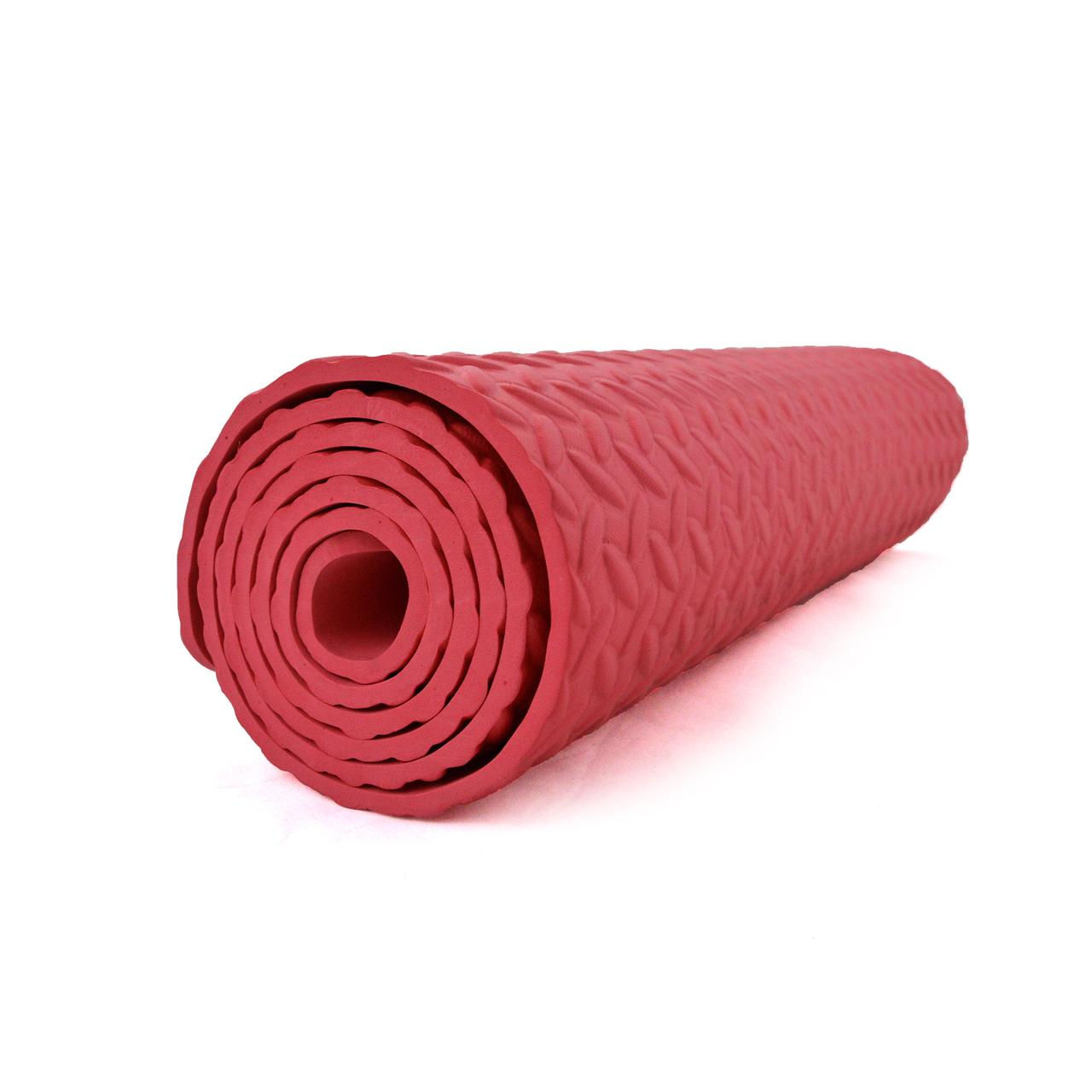 Килимок (мат) для йоги та фітнесу EVA OSPORT 8мм (MS 1088) Червоний