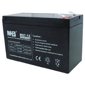 Aкумулятор AGM 7 А·год 12 В, необслуговуваний герметичний, модель MS7-12, MHB battery