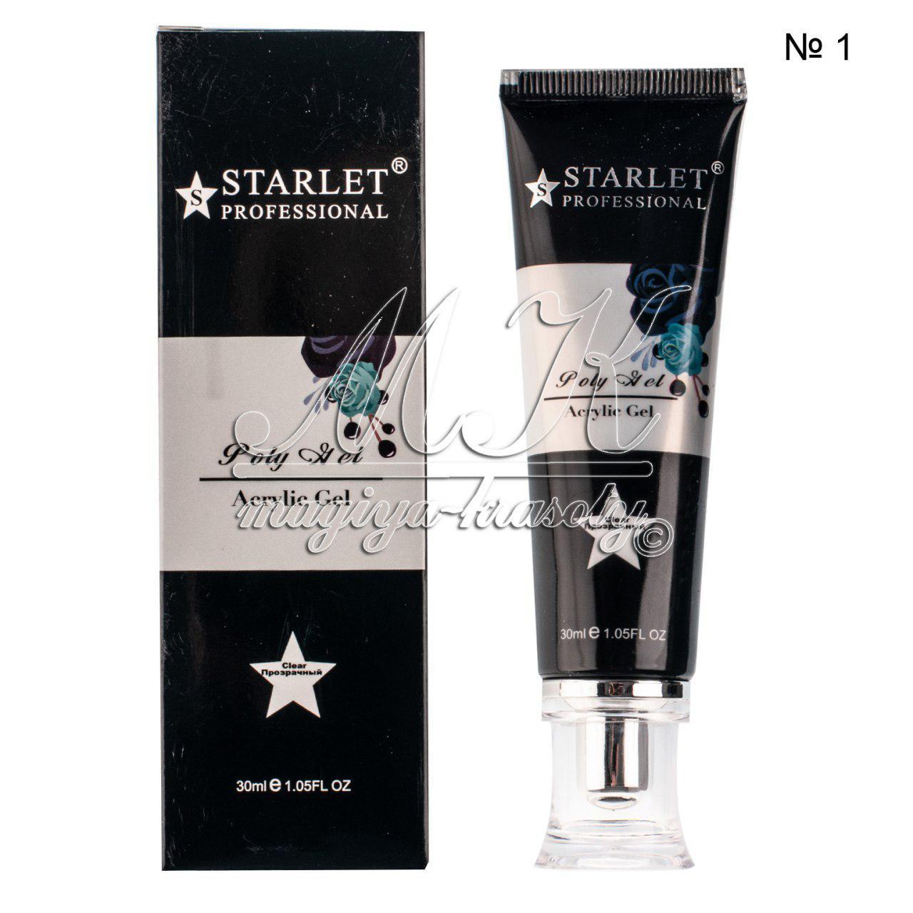 Полігель STARLET Acrylie Gel 30ml, прозорий No1