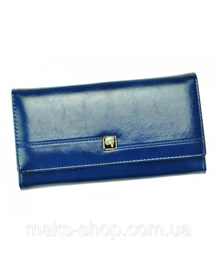 Жіночий шкіряний гаманець горизонтальний Cavaldi P20-1 синій