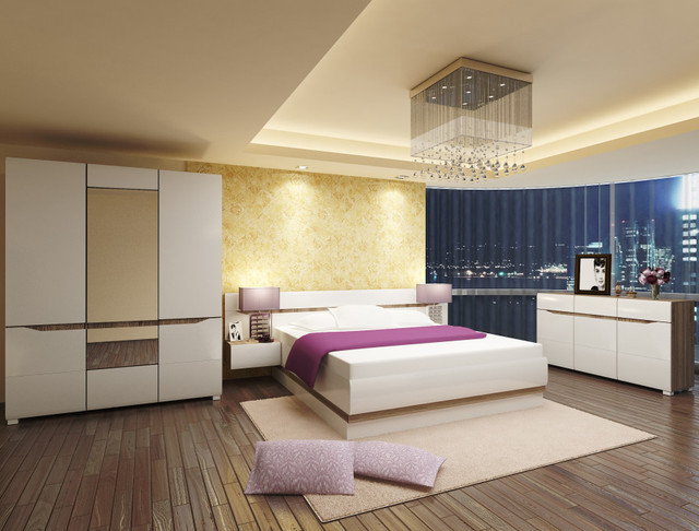 Комплект в спальню з ДСП та МДФ Paris Blonski, фото 1