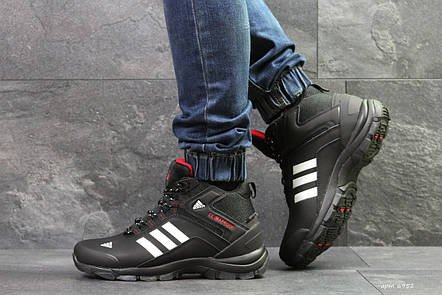 Чоловічі зимові кросівки Adidas Climaproof,нубук,чорно-білі 42р, фото 2