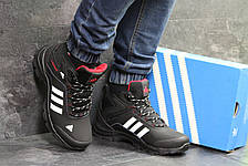 Чоловічі зимові кросівки Adidas Climaproof,нубук,чорно-білі 42р, фото 2