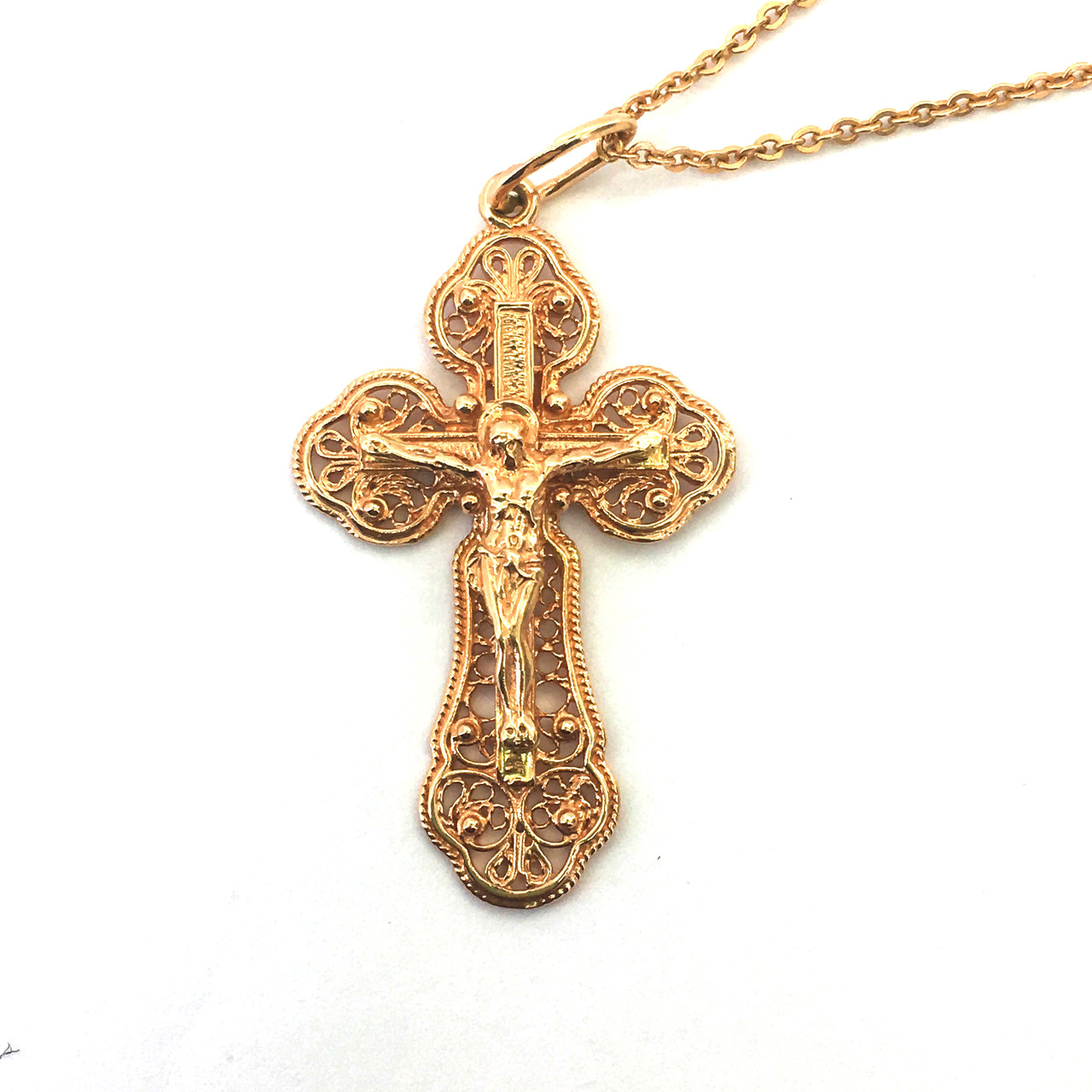 Золотий ажурний хрестик, фото 1