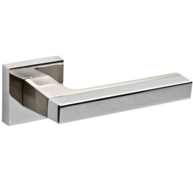 Ручки дверні FUARO FLASH DM SN/CP-3 матовий нікель/хром, фото 1