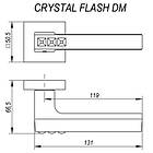 Ручки дверні FUARO CRYSTAL FLASH DM CP-8 хром, фото 2