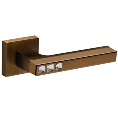 Ручки дверні FUARO CRYSTAL FLASH DM CF-17 кави, фото 1