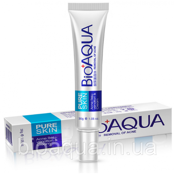 Концентрований антибактеріальний крем BIOAQUA Pure Skine проти акне і запалень. 30 грам
