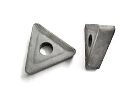 Пластини т/с змін. тригранні з отв. і стружколом. канавк. 01114 (TNUM), 01124 (TNMM) ГОСТ 19046-80