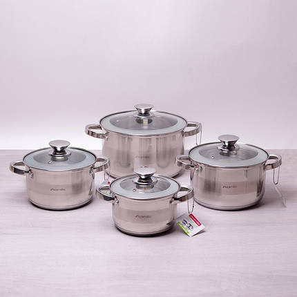 Набір посуду Kamille 8 предметів з нержавіючої сталі S 4503, фото 1
