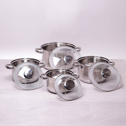 Набір посуду Kamille 8 предметів з нержавіючої сталі S 4503, фото 2