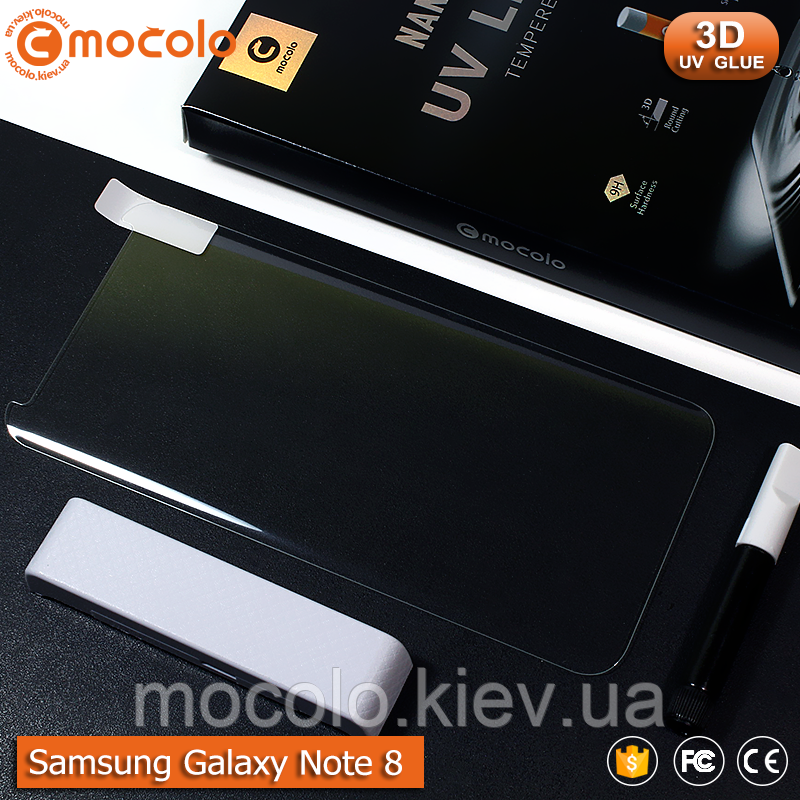Захисне скло Mocolo Samsung Galaxy Note 8 Nano Optics UV Liquid Tempered Glass 3D (Clear)