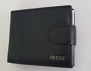 Чоловічий шкіряний гаманець чорного кольору