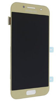 Дисплей (екран) для Samsung A320F Galaxy A3 (2017) + тачскрін, золотистий, Gold Sand, без регулювання яскравості
