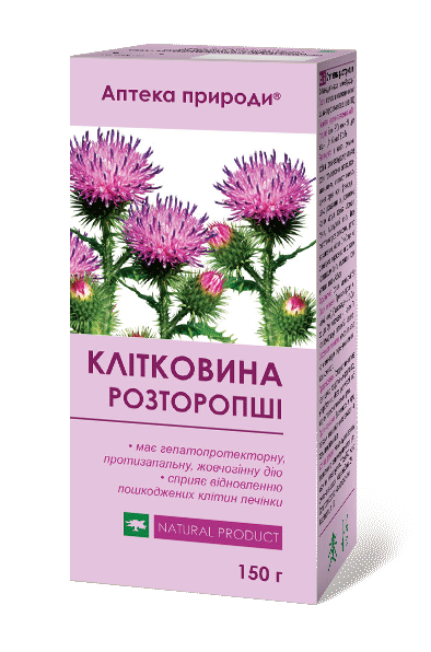 Клітковина розторопші, Дана Я,150 г-має гепатопротекторну, жовчогінну, протизапальну дію