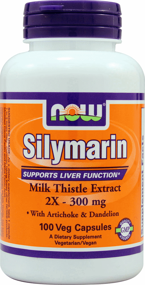 Силимарин Now Foods Silymarin 2X-300 mg 100 Veggie Caps, фото 1
