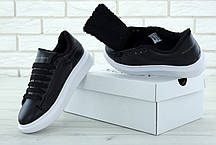 Жіночі кросівки Alexander McQueen Oversized Sneakers Black Winter. ТОП Репліка ААА класу., фото 2