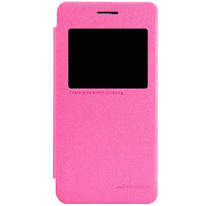 Шкіряний чохол-книжка Nillkin Sparkle для Asus Zenfone 4 A450CG рожевий