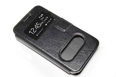 Шкіряний чохол-книжка для Huawei Ascend Y330-U11 чорний