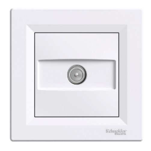 Розетка телевізійна прохідна біла Asfora Schneider electric EPH3200221