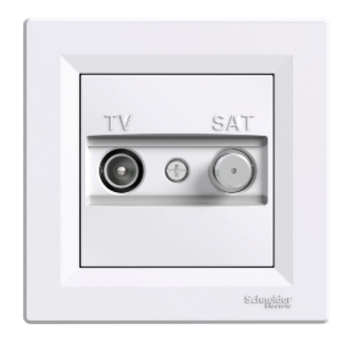 Розетка TV-SAT прохідна біла Asfora Schneider еlectric EPH3400221