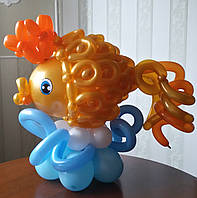 Композиція з повітряних кульок "Золота рибка"