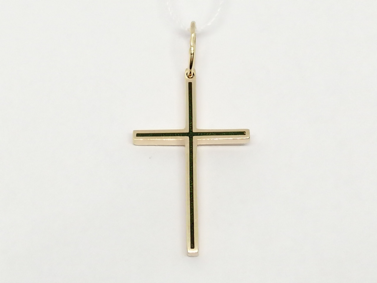 Золотий хрестик з емаллю.   11589-ЕЗЕЛ