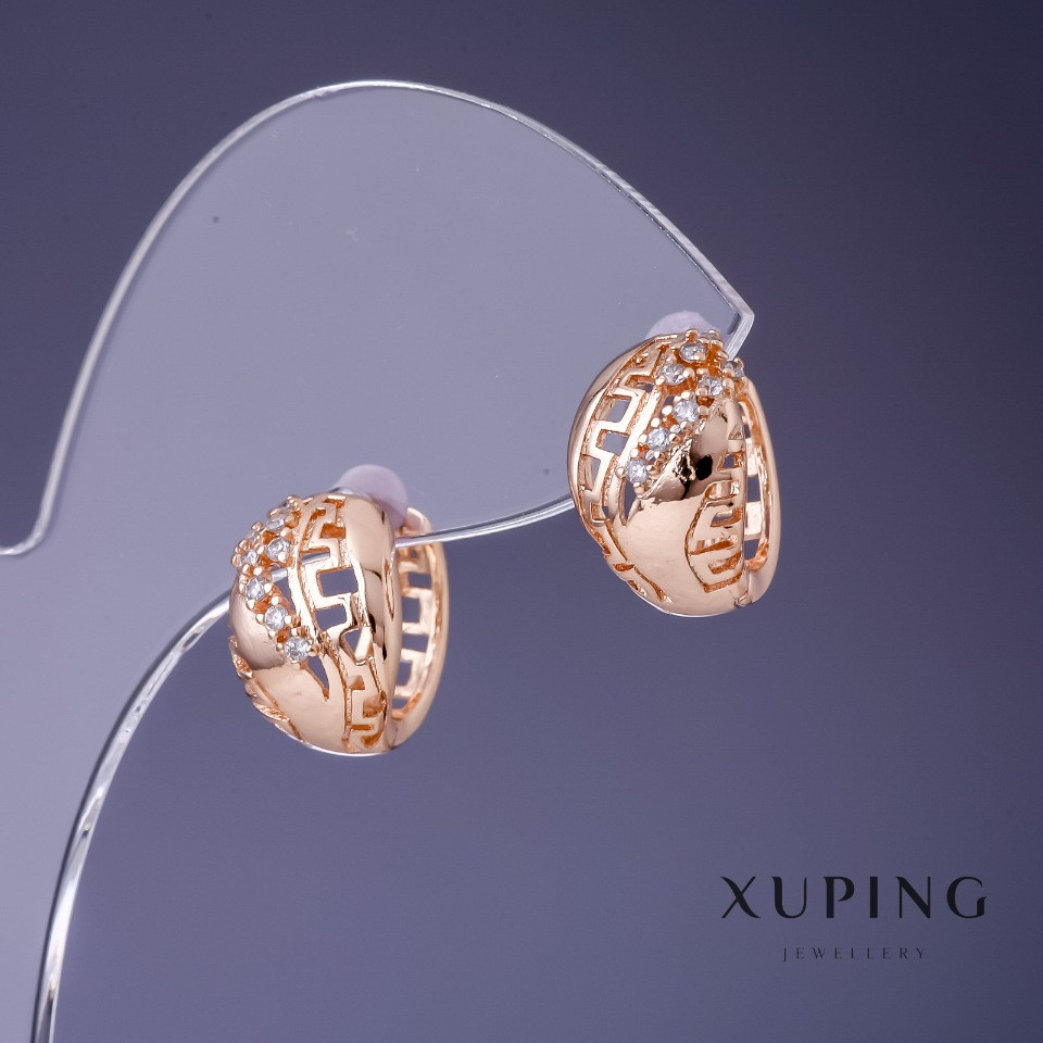 Сережки Xuping 15х9мм "позолота 18К"