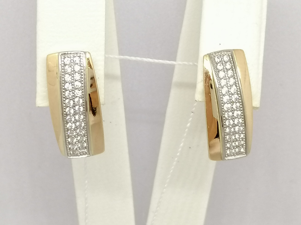 Золоті сережки з фіанітами. 60152