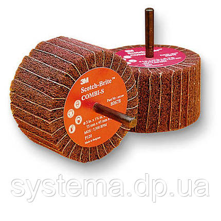 3M™ Scotch-Brite™ CB-ZS - Пелюсткові щітки об'єднані зі шпинделем d 6 мм, фото 1