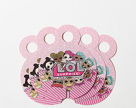 Медалі дитячі святкові рожеві No 3 "Кульки L.O.L. (ЛОЛ)" " набір 10 шт. в упаковці