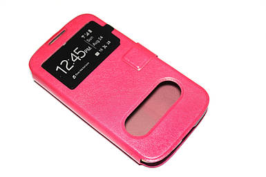 Шкіряний чохол-книжка для Huawei G610 C00 рожевий