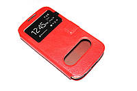 Кожаный чехол книжка для Huawei G610 C00 красный