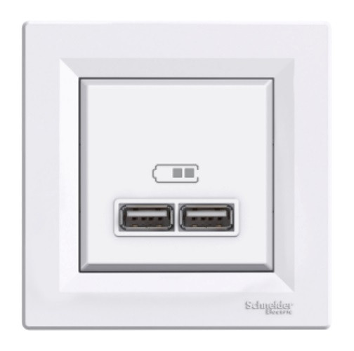 Розетка USB біла Schneider еlectric Asfora EPH2700221