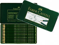 Набор графитных карандашей Faber Castell 9000 12ШТ 2Н-8В В МЕТАЛЛ.КОРОБКЕ (119065)