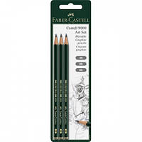 Набор графитных карандашей Faber Castell 9000 3ШТ 4В,6В,8В (119099)