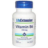 Вітамін В6, Life Extension, 250 мг, 100 капсул