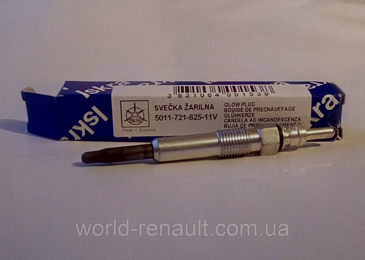 Свічки накала на Рено Трафік II 1.9dci F9Q c 2001г. / ISKRA 11 721 825